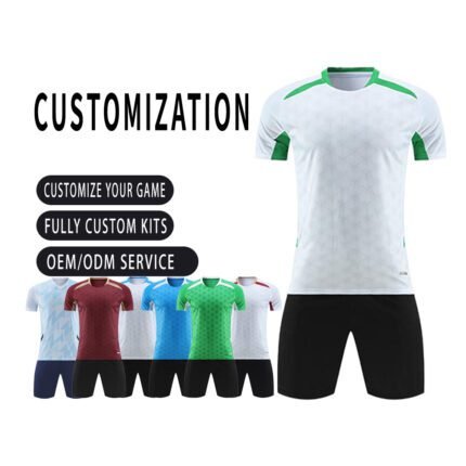 Custom 100% Polyester Football Jersey for Adults Breathable Soccer Uniform Quick Dry Print Name Number Blank Team