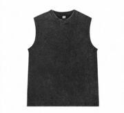 OEM Customized Men's Streetwear Blank Vest High Quality Breathable Vintage Washed Cotton  Muscle Tank Tops XL for Gym Plain - Image 6