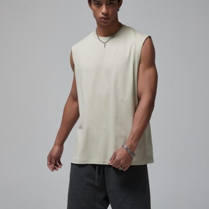 Wholesale High Quality Eco-Friendly Anti-Wrinkle Men's Vests Sporty Gym Activewear Breathable Knitted Vests Workout Tank Tops