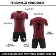 Custom 100% Polyester Football Jersey for Adults Breathable Soccer Uniform Quick Dry Print Name Number Blank Team - Image 2