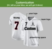 Custom Men's Football Jersey 100% Polyester Heat-Transfer Printing Crew Neck Short Sleeves Quick Dry Breathable Custom - Image 4
