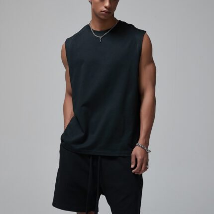 High Quality Eco-Friendly Anti-Wrinkle Men's Vests Sporty Gym Activewear Breathable Knitted Vests Workout Tank Tops