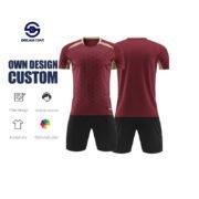 Custom 100% Polyester Football Jersey for Adults Breathable Soccer Uniform Quick Dry Print Name Number Blank Team - Image 3