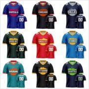 Factory Wholesale Men's American Football Jerseys Custom Stitched Patch Embroidery Short Sleeve Shirts and Shorts - Image 5