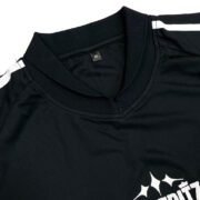 Custom Design Quality Black Club Football Jersey Soccer Uniform 100% Polyester Breathable Quick Dry Short Sleeve V-neck - Image 3
